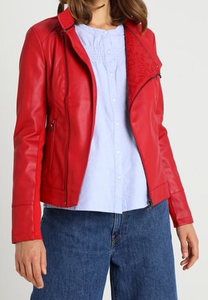 Imitatieleren jas - red