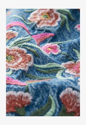 Next EMBROIDERED WIDE - Flared Jeans - mid blue