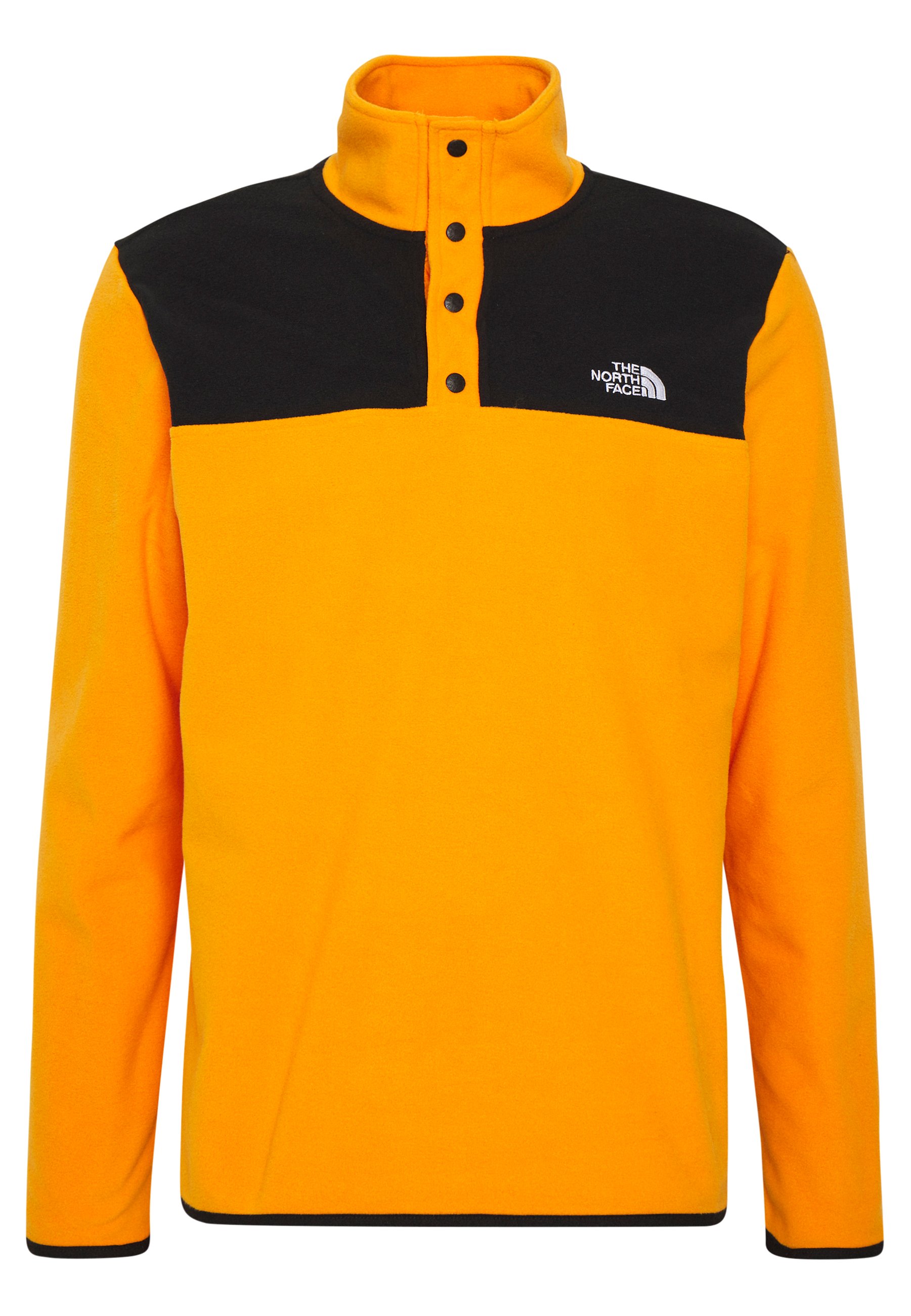 orange north face jumper