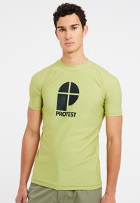 Protest RASHGUARD SHORT SLEEVE - Marškinėliai su spaudiniu - algaegreen