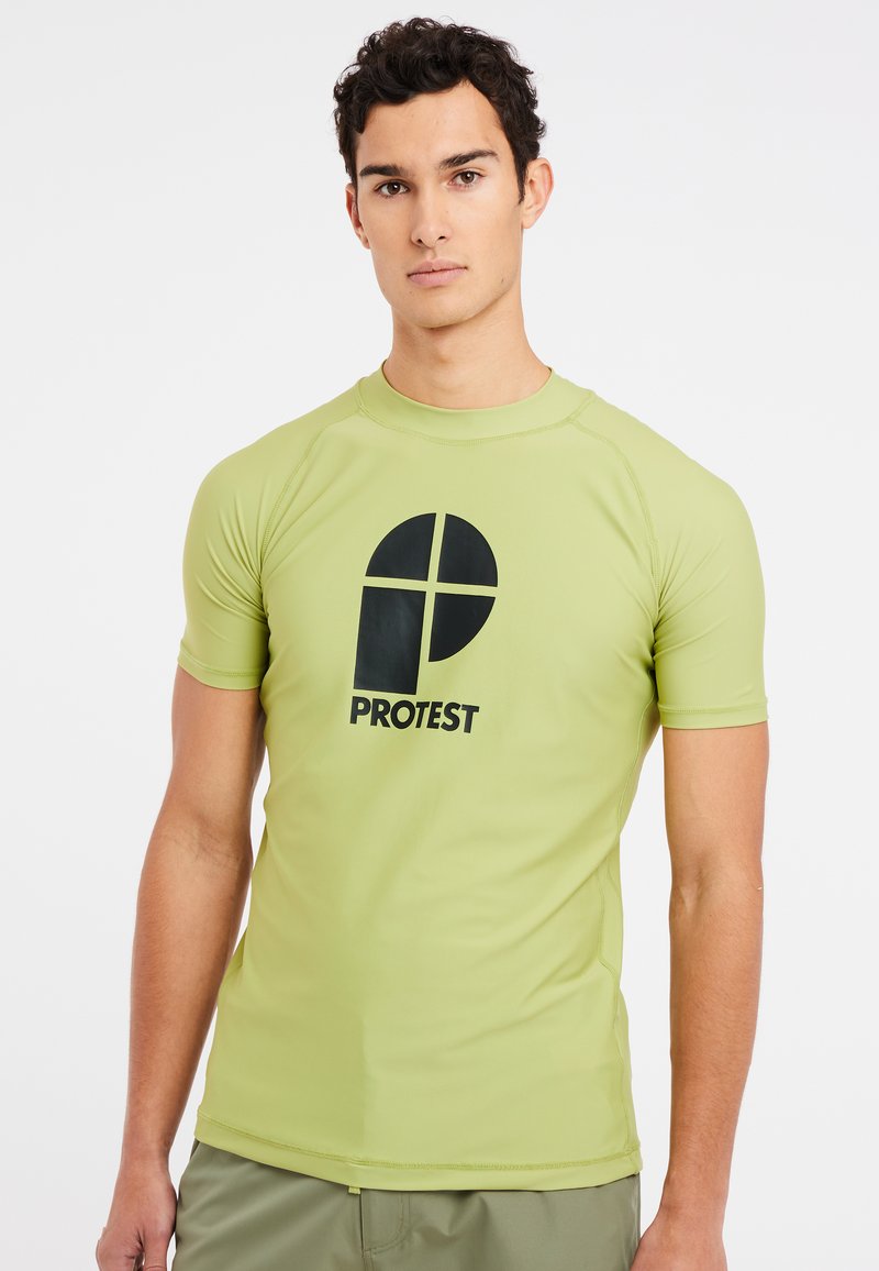 Protest RASHGUARD SHORT SLEEVE - Marškinėliai su spaudiniu - algaegreen