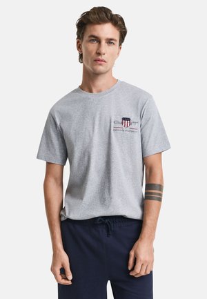 GANT EMBROIDERED ARCHIVE SHIELD  - Tricou cu imprimeu - grey melange