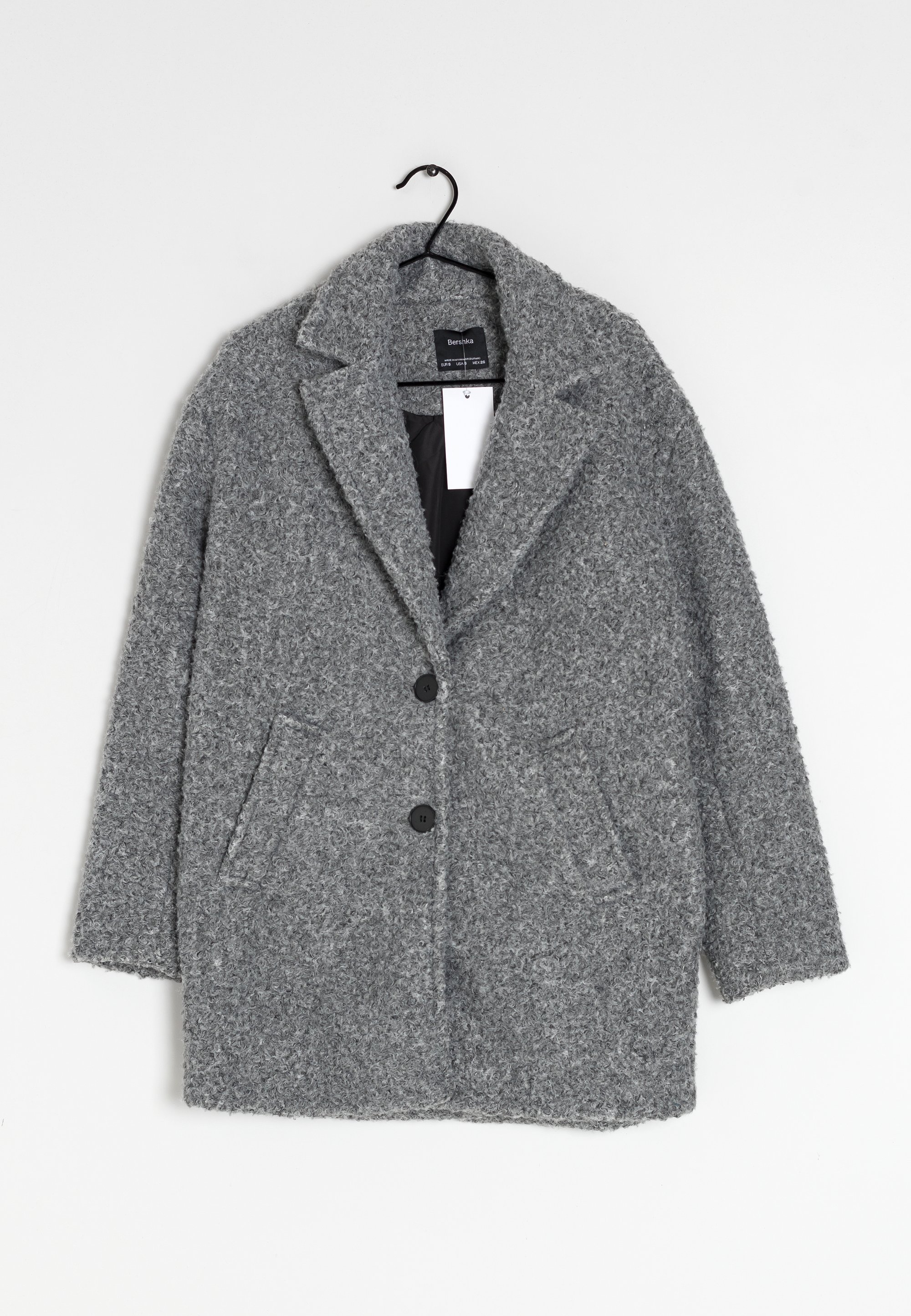 Abrigo Corto Zalando Abrigo Gris Bershka Abrigo Corto Grey/gris