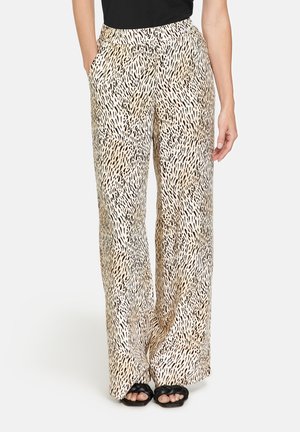 Gerry Weber Stoffhose - ecru weiss schwarz druck