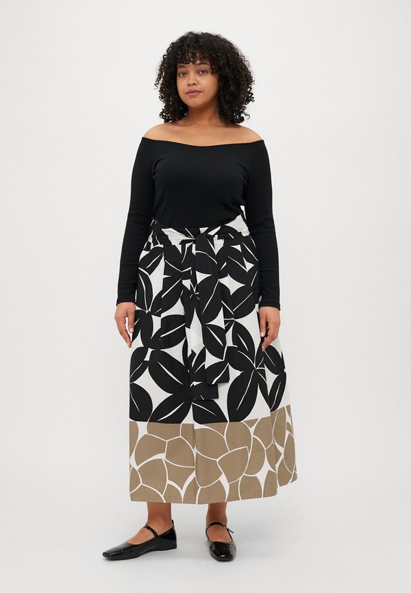 ZENITH - Maxi skirt - verde kaki2