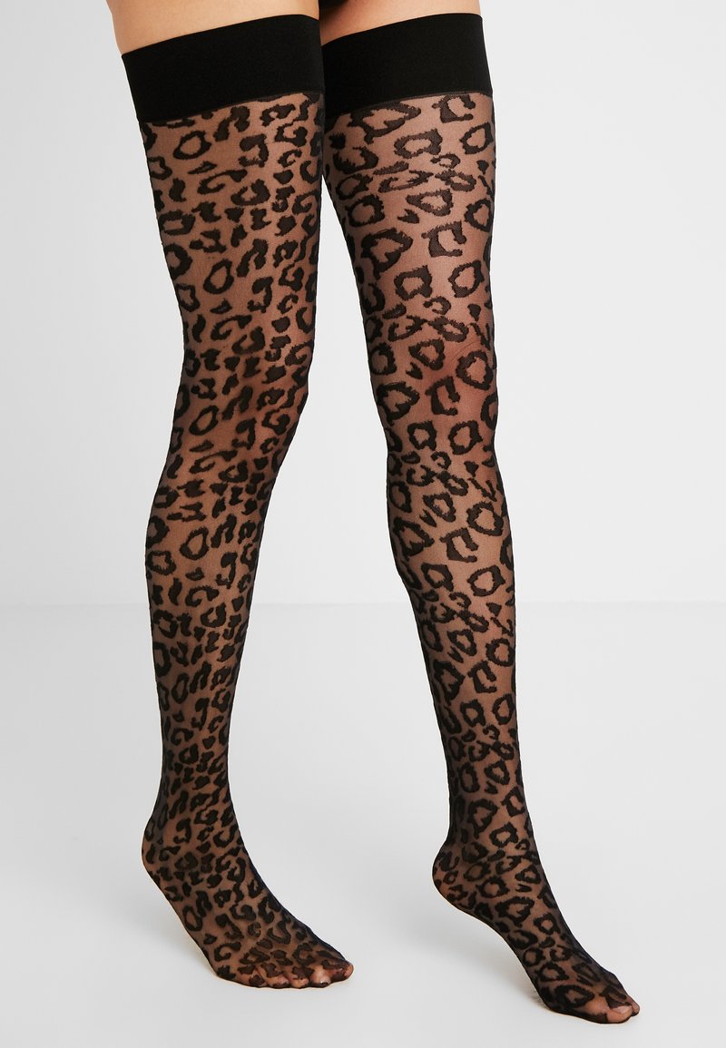 Playful Promises - LEOPARD STOCKINGS - Calze parigine - black, Ingrandire