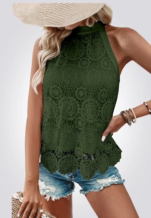 SLEEVELESS - Blusa - olive green