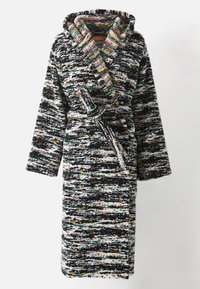 TWIST HOODED BATHROBE  - Bademantel - black multicolor