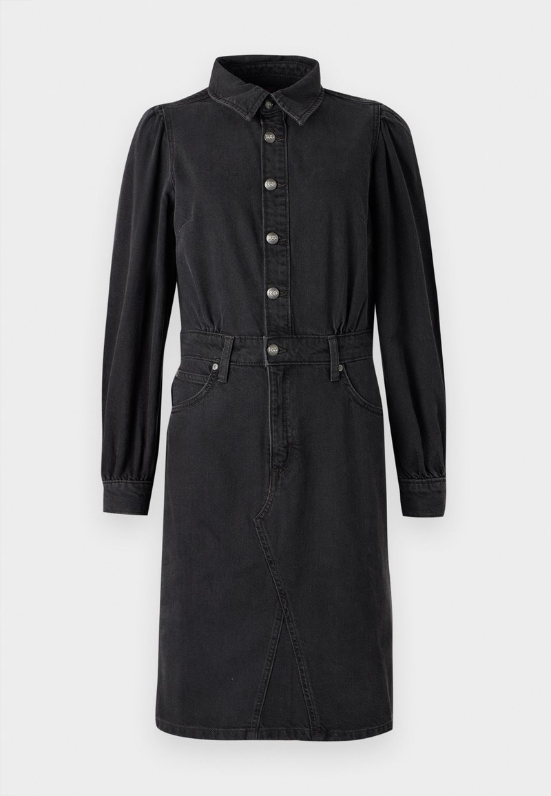 Lee LONG SLEEVE DRESS - Denim dress - dark memory/black denim - Zalando.ie Lee LONG SLEEVE DRESS - Denim dress - dark memory/black denim - Zalando.ie