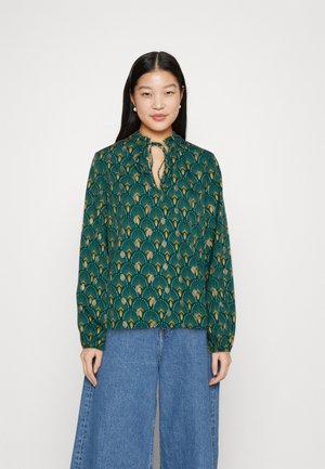 VILA VIZINO HIGH NECK - Μπλούζα - ivy green/gold foil