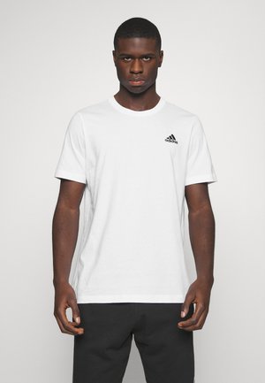 adidas Sportswear ESSENTIALS SINGLE EMBROIDERED SMALL LOGO - T-Shirt basic - white