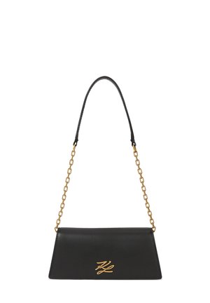 KARL LAGERFELD, K/AUTOGRAPH MINI FLAP - Чанта за носене през рамо - black/gold