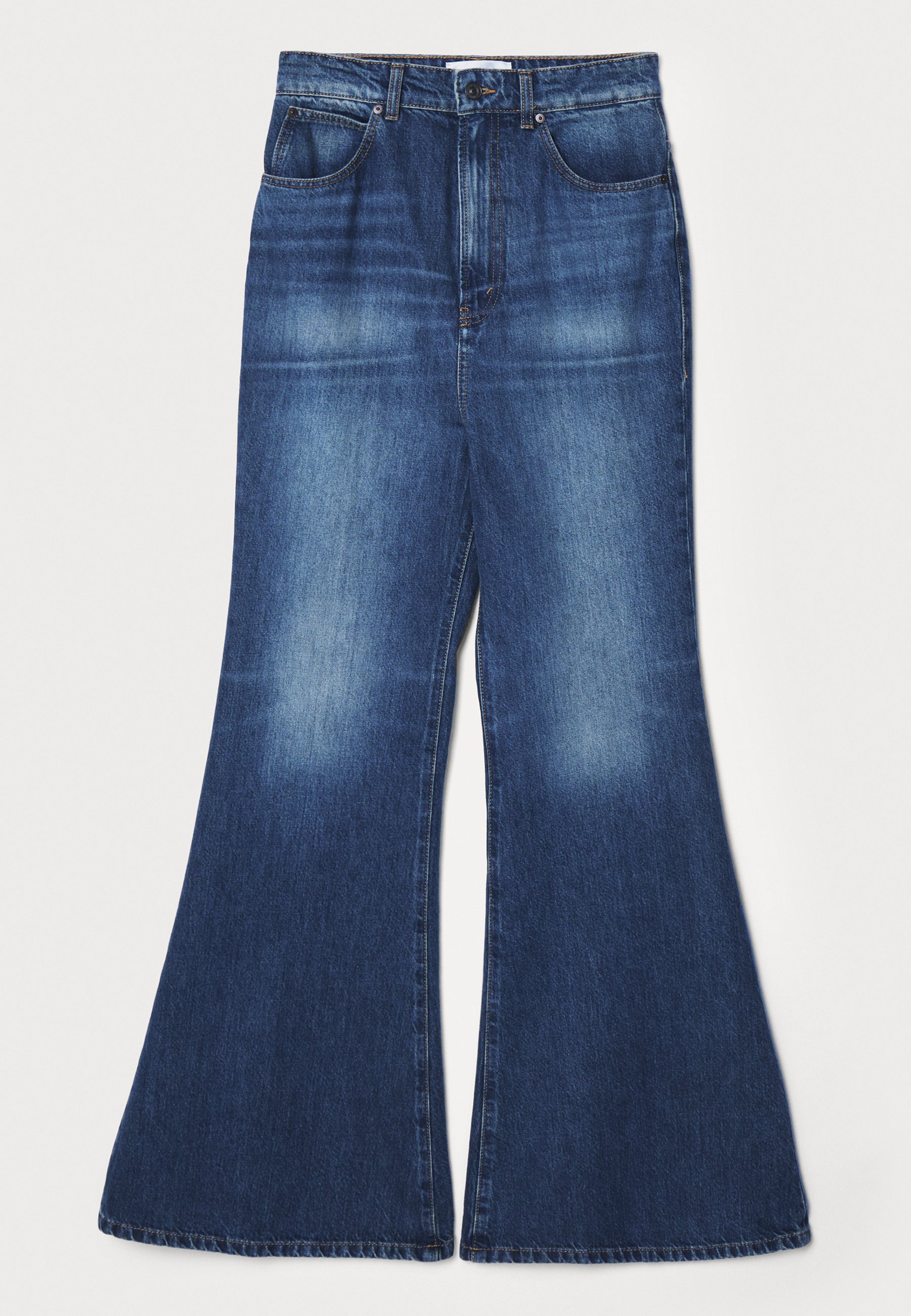 ボトムスその他 Victoria Beckham Bearnie jeans in faded blue Shop Victoria Beckham - Bernie Mid-Rise Straight-Leg Crop