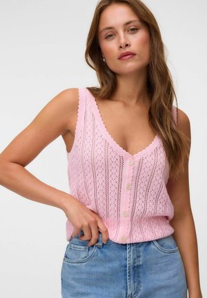 Vero Moda, GESTRICKTES OBERTEIL VMLUX GESTRICKTES OBERTEIL - Débardeur - pink-a-boo