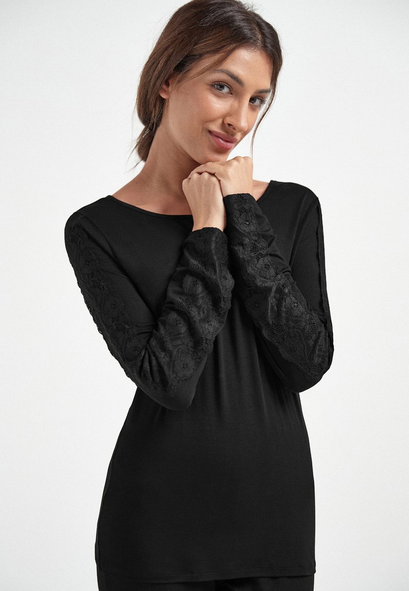 Damen Nachthemden | Next WOVEN Nachtwäsche Set black/schwarz - RQ22550 Damen Nachthemden | Next WOVEN Nachtwäsche Set black/schwarz - RQ22550