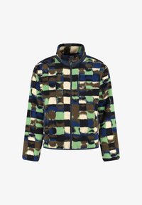 Neizbrano, green olive geo quilt