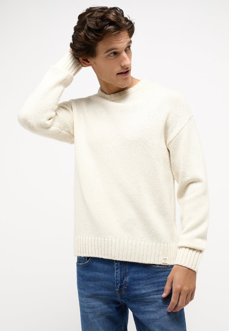 Maglione Fat Face Newbury Mezzo Collo In Cotone - Avorio Con Tasche - Nuovo Senza Etichette