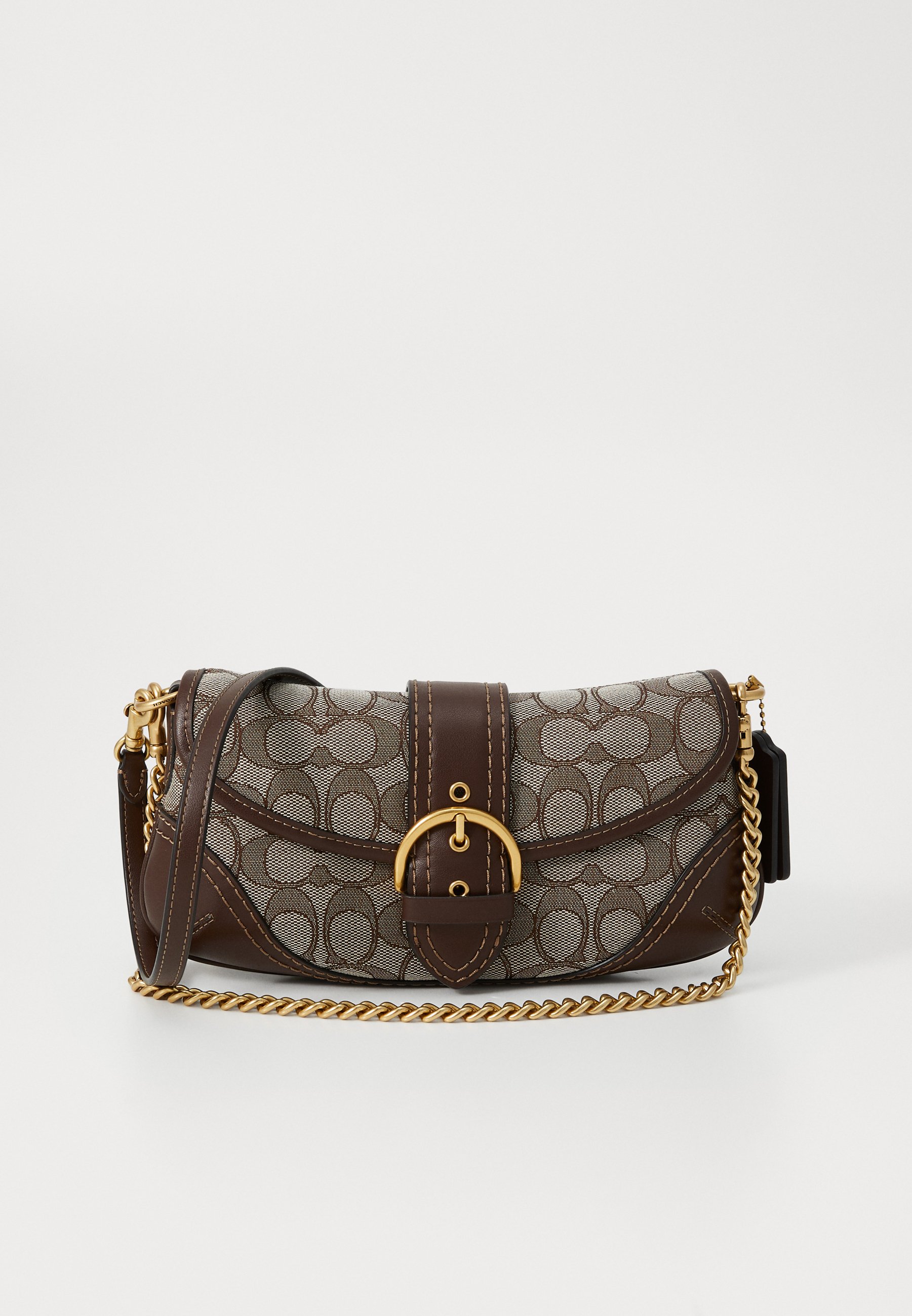 COACH SOHO BAG 25 IN SIGNATURE JACQUARD - Handbag - oak maple/grey 