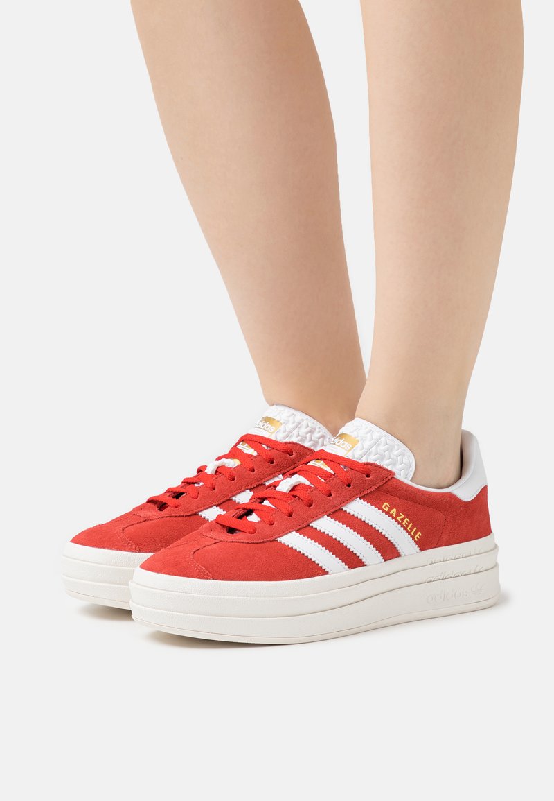 adidas gazelle silver green womens WMNS adidas Gazelle Bold Shoes Better Scarlet main image 0