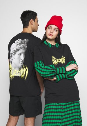 T-shirt med print - black