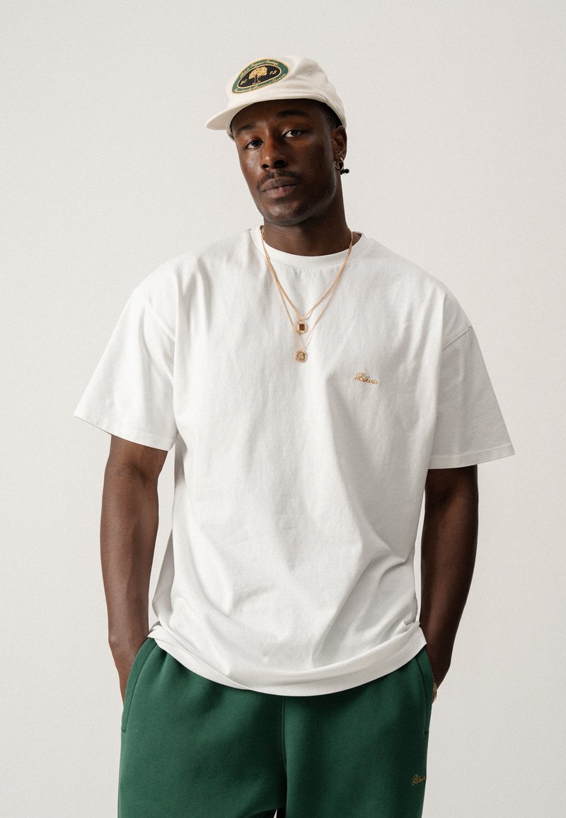 BLKVIS SCRIPT TEE UNISEX - Navadna majica - white