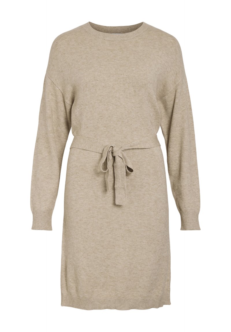 Vila Gebreide jurk beige Vila Gebreide jurk beige