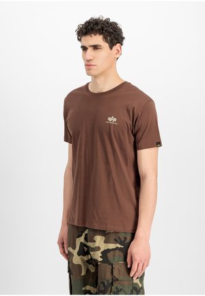Alpha Industries, SMALL LOGO - T-Shirt basic - powder brown