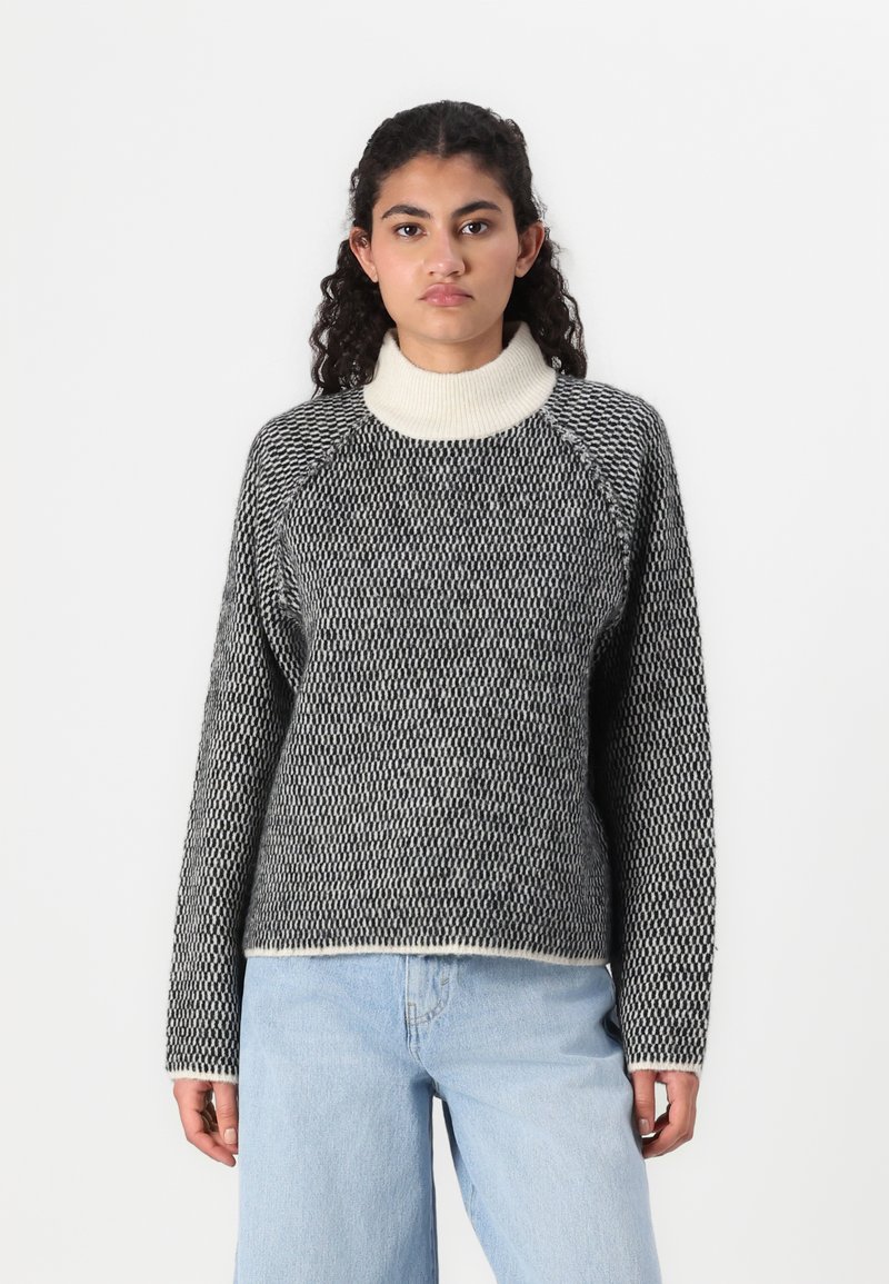Vero Moda VMFELIZE HIGH NECK PULLOVER - Jersey de punto - birch/black