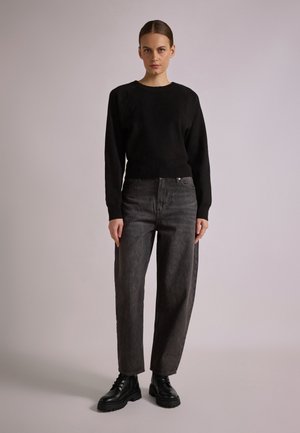 LEATHER - Stivali con i lacci - black