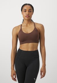 Puma MOVE SHAPELUXE SEAMLESS - Sujetadores deportivos con sujeción ligera - espresso brown