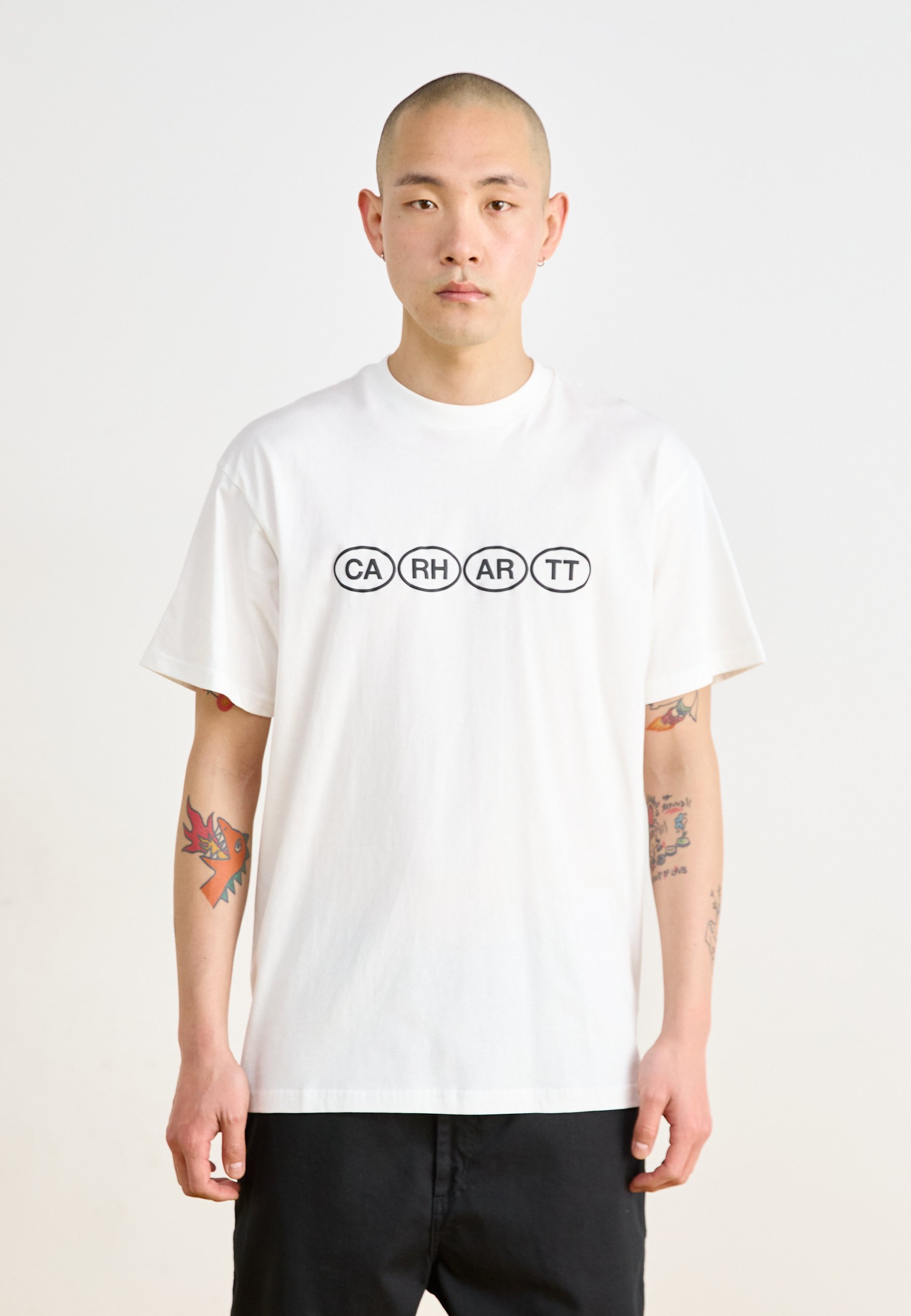 Carhartt WIP BUMPER - Print T-shirt - white/black/white