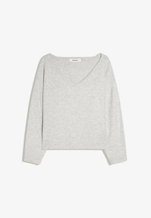 Bershka, SOFT TOUCH V-NECK - JUMPER - Pullover - grey