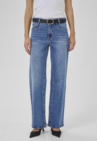 My Essential Wardrobe LOUIS HIGH WIDE - Straight leg jeans - medium blue wash