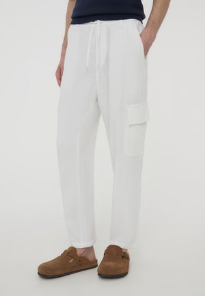 Pantaloni cargo - bianco ottico