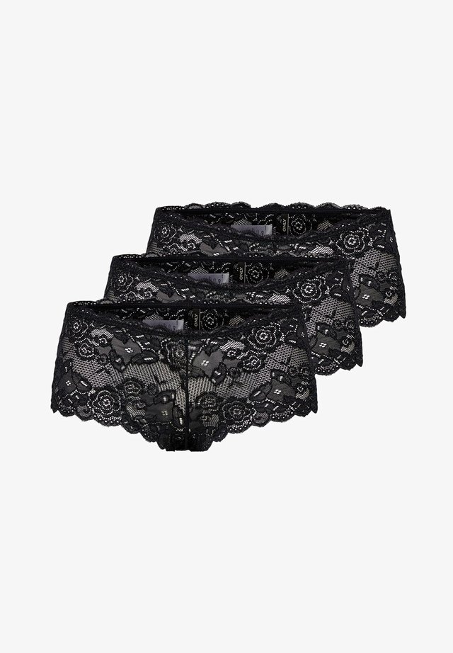 BRIEFS 3 PACK - Panties - black
