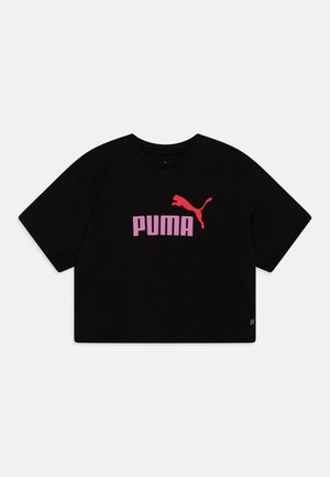 GIRLS LOGO CROPPED TEE - Camiseta estampada - black/mauved out
