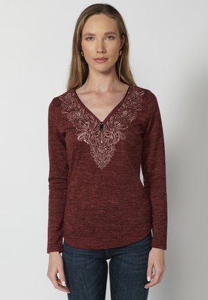 Koroshi Langærmet T-shirt - granate   maroon