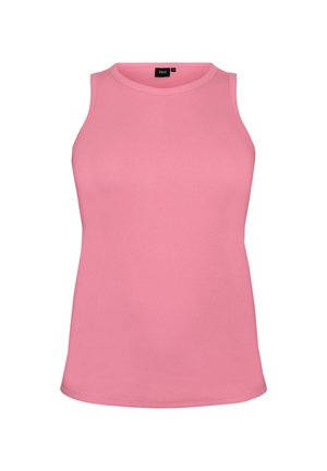 Zizzi, RIPPTOP AUS BAUMWOLLE MIT HOHEM KRAGEN - Top - rot