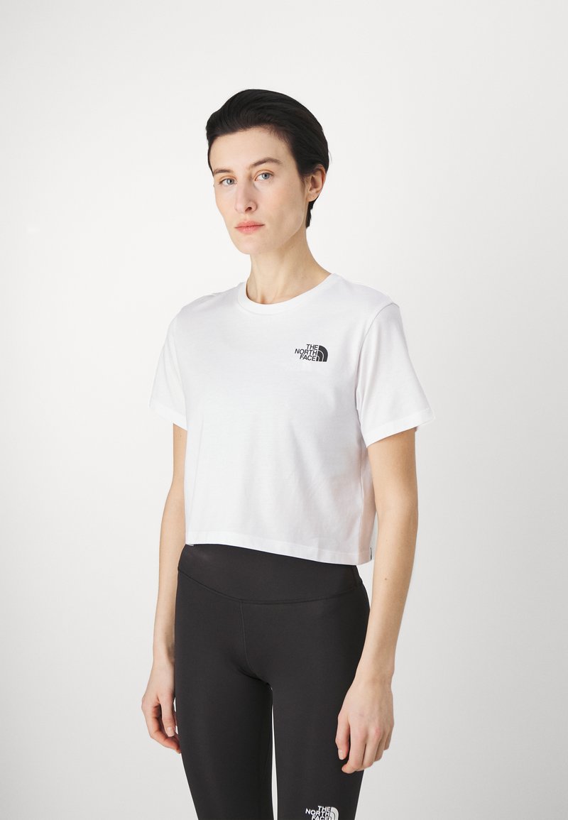 The North Face SIMPLE DOME CROPPED TEE - Triko s potiskem - white