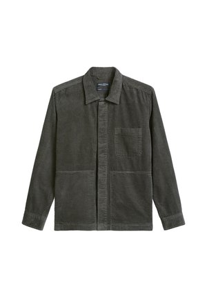 Marc O'Polo, MARC O'POLO CORD-OVERSHIRT REGULAR MIT VERDECKTER KNOPFLEISTE - Light jacket - wooden earth