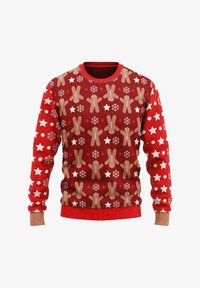 JAP CHRISTMAS LEBKUCHEN Strickpullover red/dunkelrot Zalando