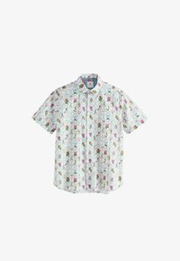 Sélectionné, white multicolor trellis floral