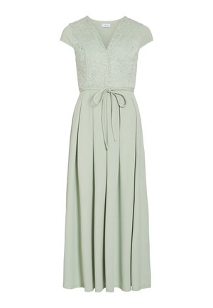 VILA, VICLARA V NECK ANKLE DRESS - Day dress - smoke green