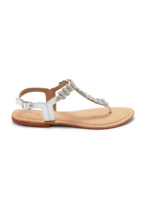 FOREVER COMFORT® JEWEL TOE POST SANDALS - Teensandalen - silver