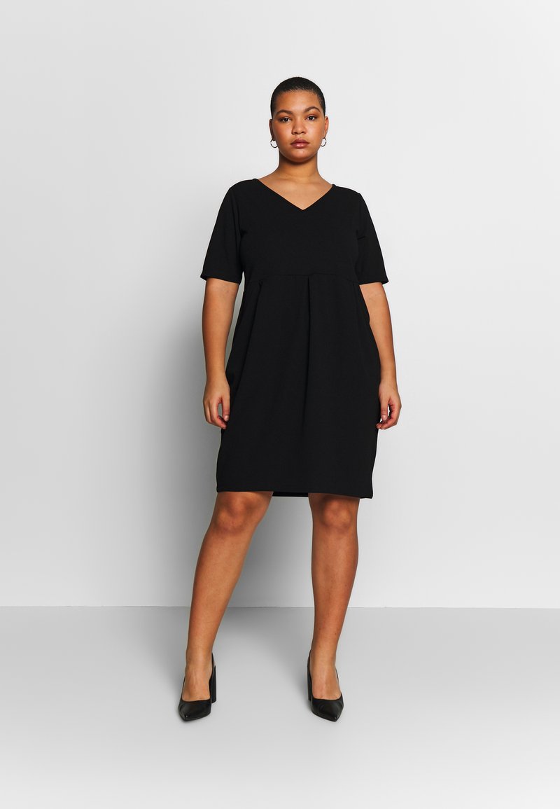 Anna Field Curvy BASIC JERSEY DRESS - Vestito di maglina - black/nero - Zalando.it