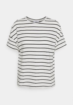 SILEIKA - Triko s potiskem - white/black