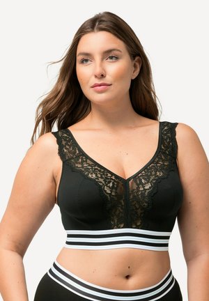 Ulla Popken STRIPE - Bustino - black
