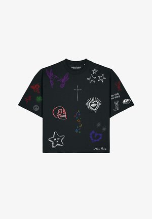 Mira Paris, FLASH TATTOO 1 BOXY TEE 26 UNISEX - T-shirt imprimé - black