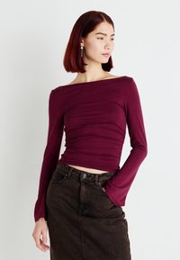 Gina Tricot SOFT TOUCH BOATNECK TOP - Hosszú ujjú felső - zinfandel