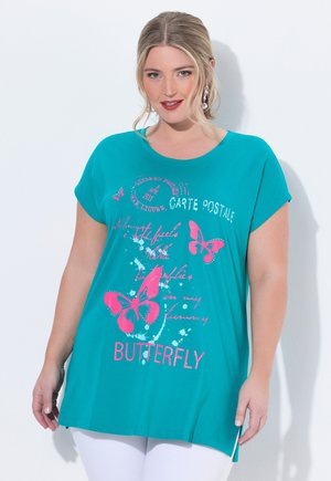 MIAMODA T-SHIRT, COMFORT FIT, SCHMETTERLINGS-MOTIV - T-shirts print - jade